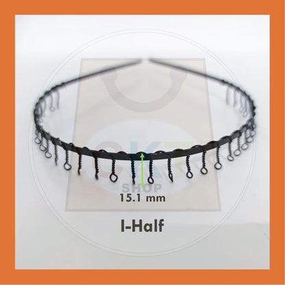 Women Men Unisex Black Hair Band Hairband Steel Metal Cekak Rambut Hitam Besi Gulung Spring Hair Band