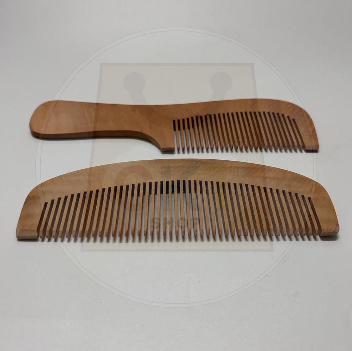 [READY STOCK] Natural Wooden Comb Hairbrush Tool Peach Wood Comb No-Static Massage Hair Health Comb Sikat Rambut Kayu