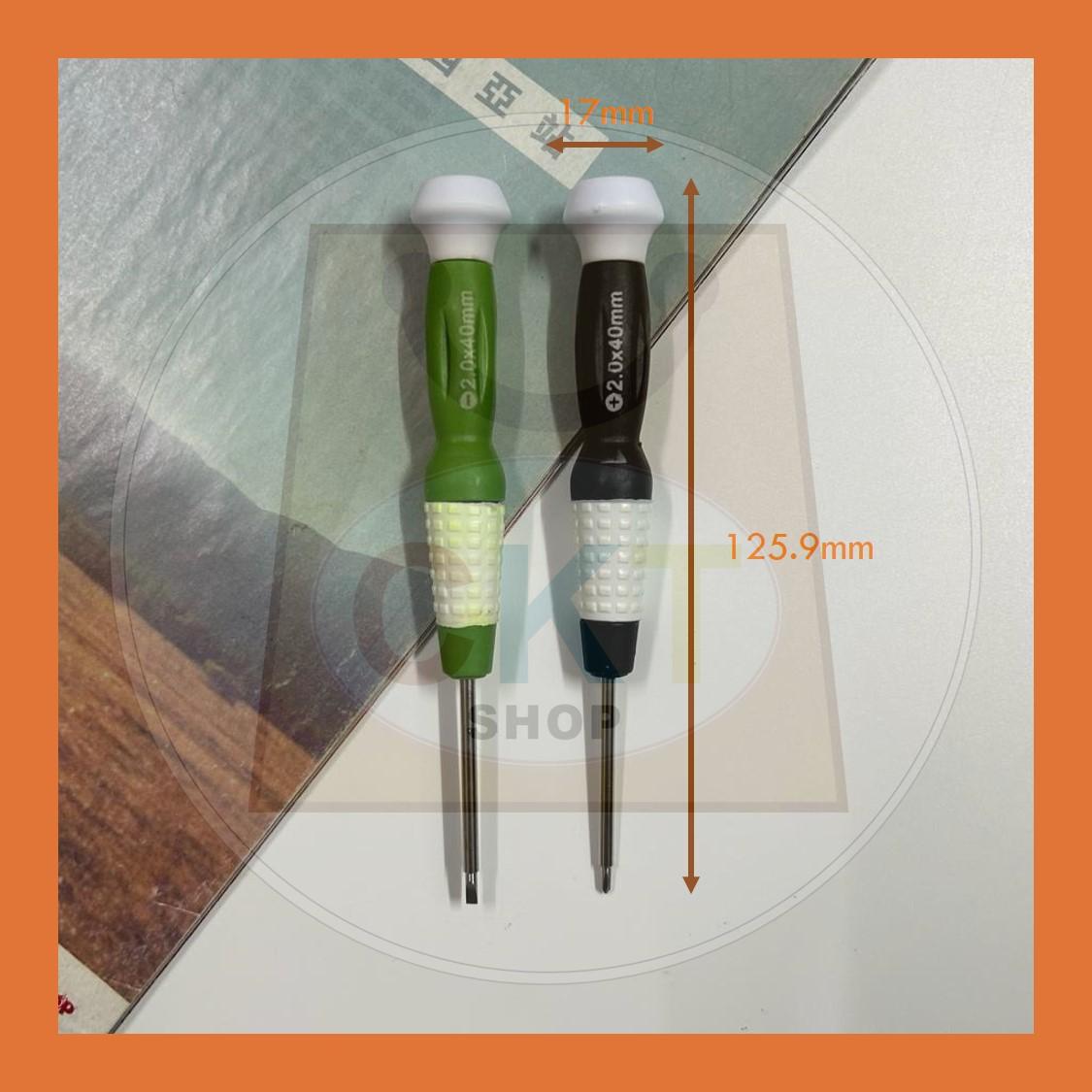 【Produk Baru】Set Pemutar Skru 2 dalam 1 – (+) & (–) Kepala 2.0 x 40mm | Screwdriver Set 2PCS