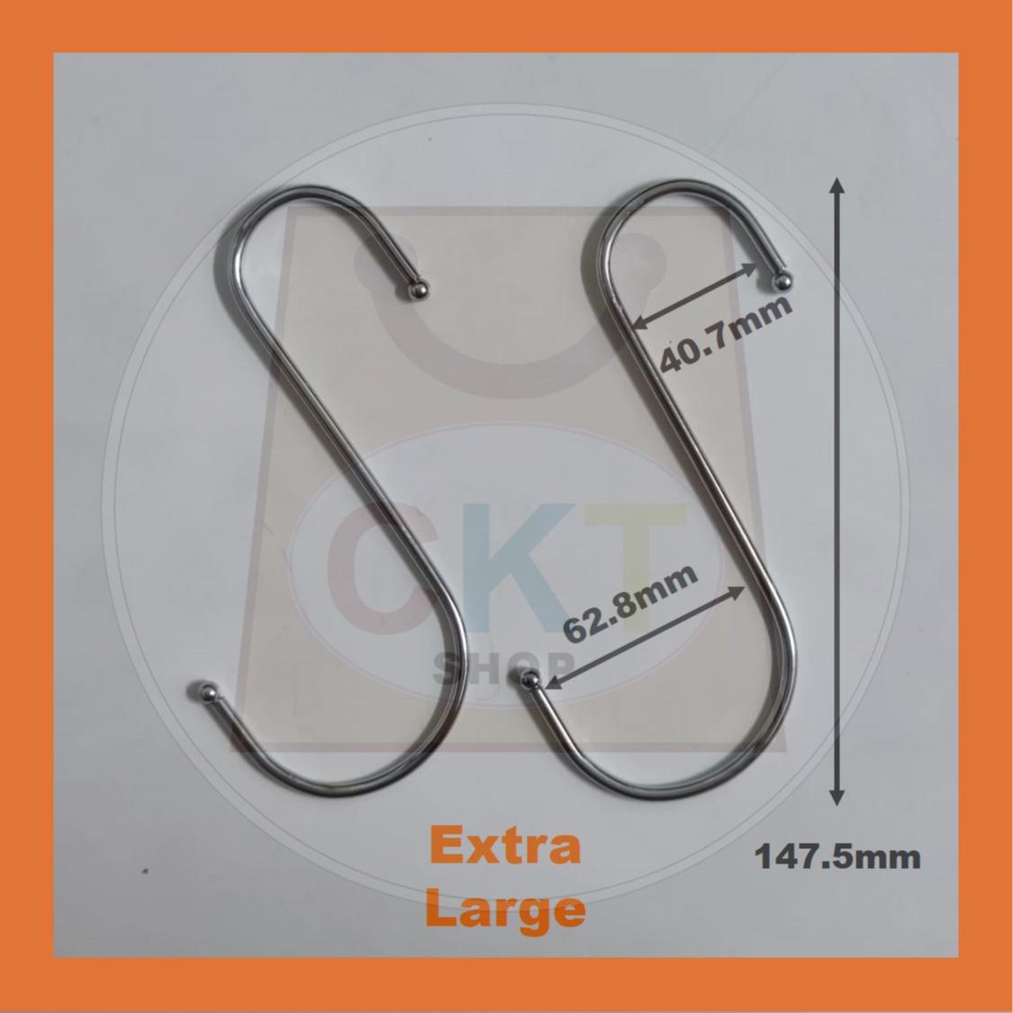 Powerful "S" Shape Stainless Steel Metal Hook Multipurpose Hanger Household Hanging Premium Quality Utensils