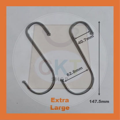 Powerful "S" Shape Stainless Steel Metal Hook Multipurpose Hanger Household Hanging Premium Quality Utensils