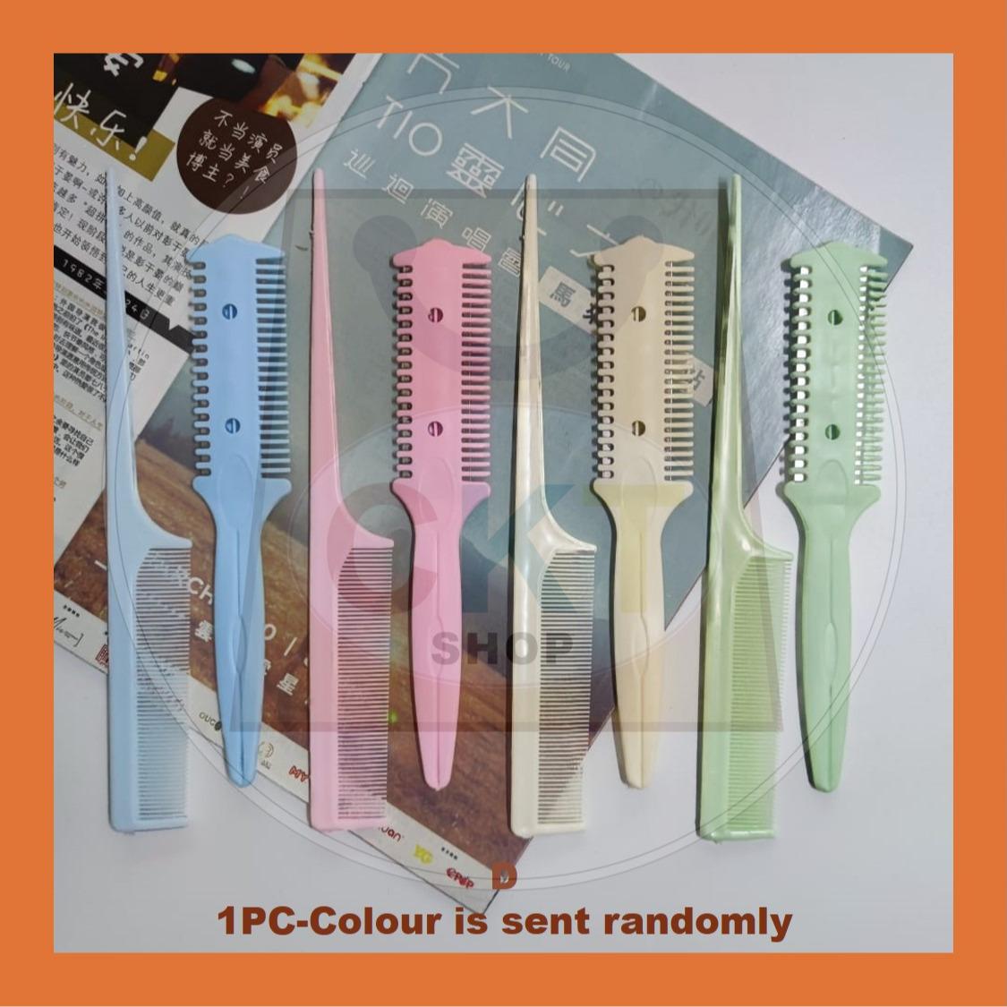 Comb Sikat Rambut  2s set Hair Lice Comb Sikat Kutu Plastik Tak Tajam Gadis Lady Cute Cartoon 2 in 1