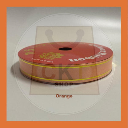 Reben 18mm 10M PP Fancy Ribbon With Gold Edge Riben Plastic Gold Line 10 Meter 10 Metre