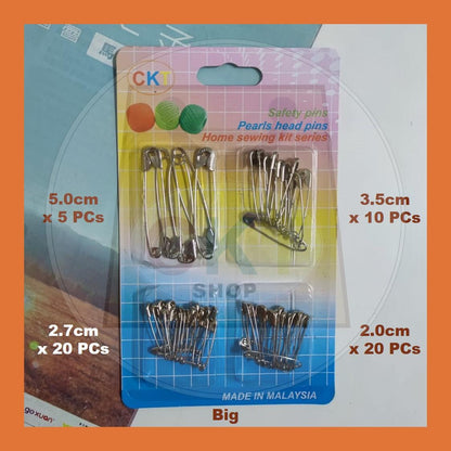 High Quality Safety Pins DIY Sewing Tools Accessory Silver Metal Needles Large Small Brooch Apparel Accessories