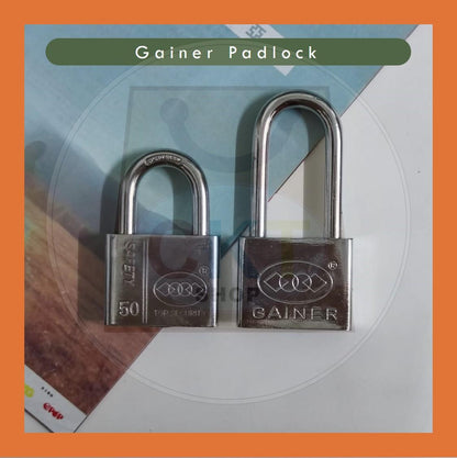 [READY STOCK] Gainer Security Padlock / Silver Lock / Mangga Kunci /  30mm 40mm 50mm 60mm 70mm