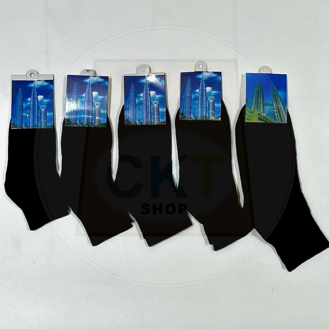 Student Unisex School Black Socks Size S to XL Sarung Kaki Stokin Sekolah Kerja Keje Warna Hitam Murah Cotton Stokin