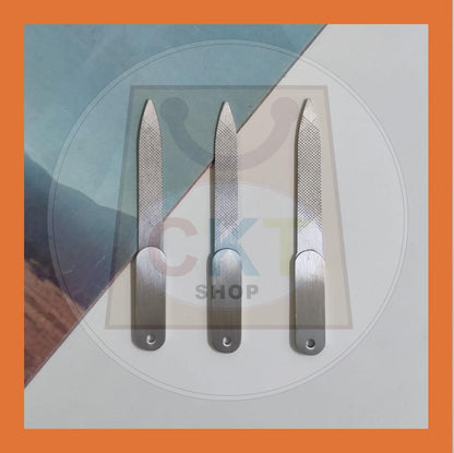 Stainless Steel Asah Kuku Nail File Manicure Nail Care Pengilat Kuku Nail Polish Tool  Double Sided Pointed Nail
