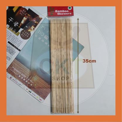Batang Lidi Satay BBQ Stick Bamboo Skewer Kayu Cucuk Satey Kayu Bunga Telur DIY Batang Telur Buah Bouquet 15cm 25cm 30cm