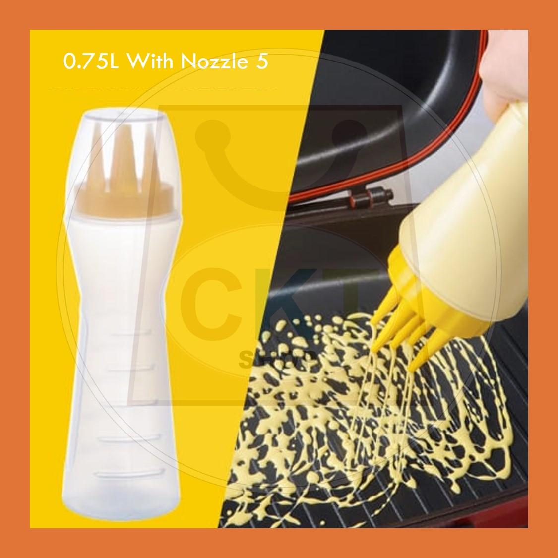 Century Multipurpose Tube Acuan Roti Jala Bottle Sauce Squeezer Sauce Botol Idea 1 Mata 3 Mata 5 Mata Burger 750ml 0.75L