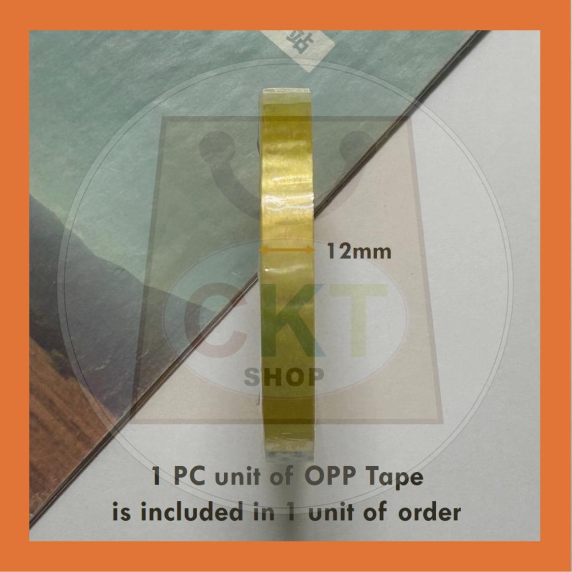 Opp Small Stationery Tape Cellulose 18mm 24mm 24mm (1'pc)Tape Dispenser Cellophane Clear Transparent