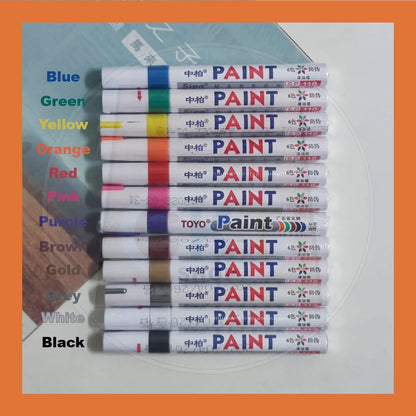 Paint Marker Colourful Drawing Marker Pen Acrylic Permanent Oil Base Waterproof Quick Dry Artwork Marker Tyres Tayar Wor