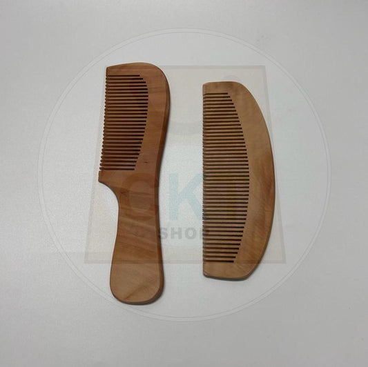[READY STOCK] Natural Wooden Comb Hairbrush Tool Peach Wood Comb No-Static Massage Hair Health Comb Sikat Rambut Kayu