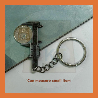Portable Mini Vernier Caliper Keychain Style Simulation Model Ruler Vernier Caliper
