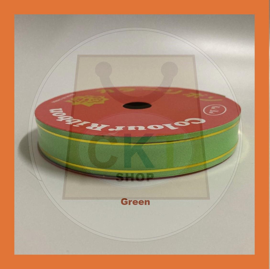 Reben 18mm 10M PP Fancy Ribbon With Gold Edge Riben Plastic Gold Line 10 Meter 10 Metre