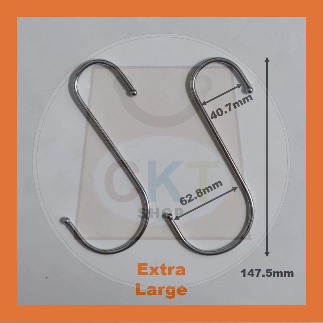 Powerful "S" Shape Stainless Steel Metal Hook Multipurpose Hanger Household Hanging Premium Quality Utensils