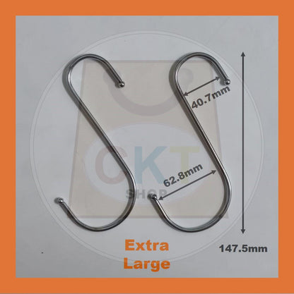 Powerful "S" Shape Stainless Steel Metal Hook Multipurpose Hanger Household Hanging Premium Quality Utensils