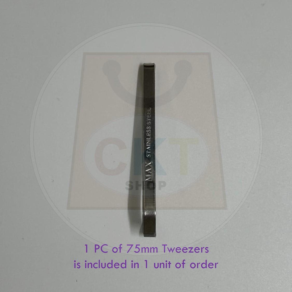 Wide Head Tweezer 60mm 75mm 105mm Multipurpose Tools Precision Pincher Sepit Janggut Beard Hair Clip Kepit Janggut 1's