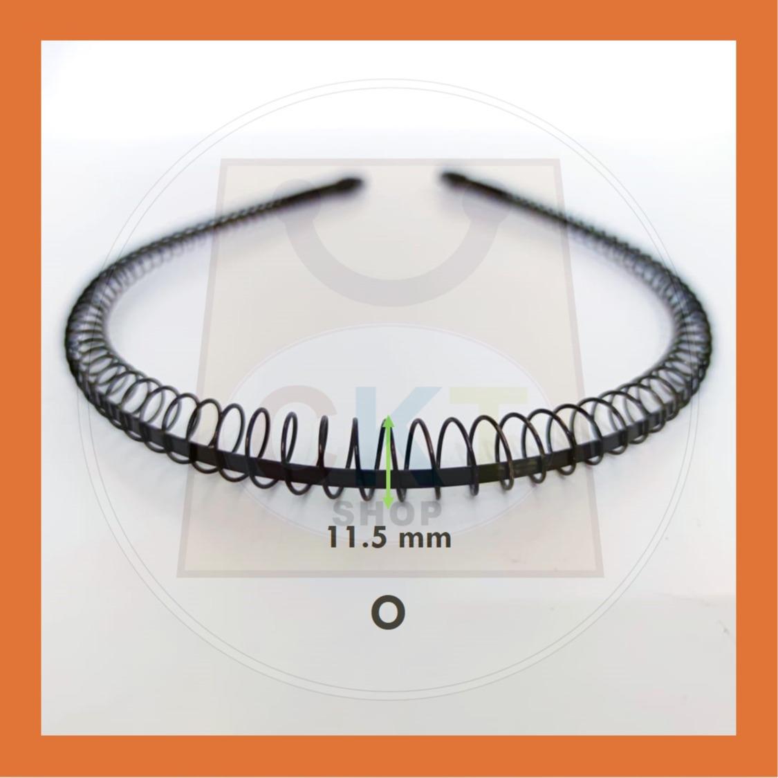 Women Men Unisex Black Hair Band Hairband Steel Metal Cekak Rambut Hitam Besi Gulung Spring Hair Band