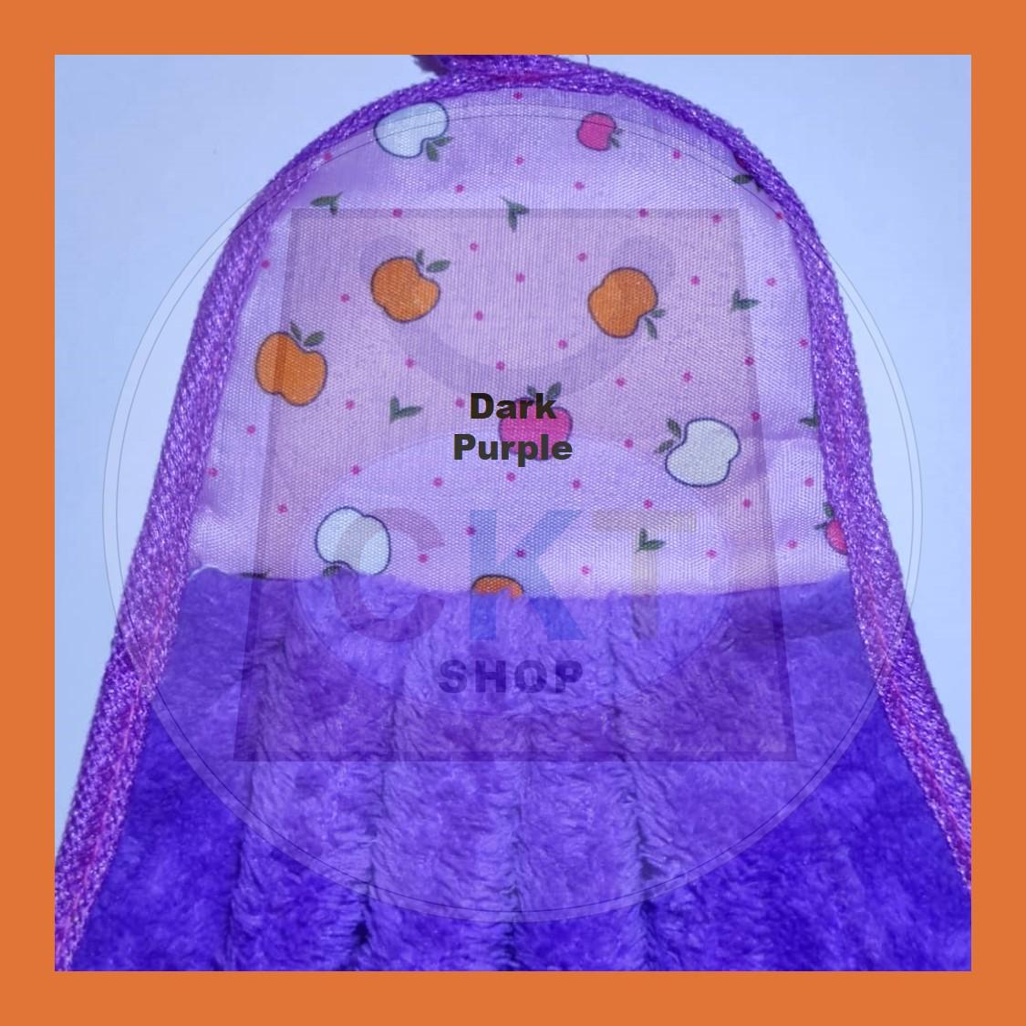 Kitchen Hanging Cleaning Towel Cotton Fleece Dish Cloth Hanging Loop Hand Towel Household Kitchenware Tuala Tangan