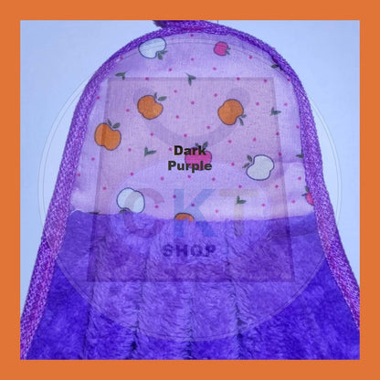 Kitchen Hanging Cleaning Towel Cotton Fleece Dish Cloth Hanging Loop Hand Towel Household Kitchenware Tuala Tangan
