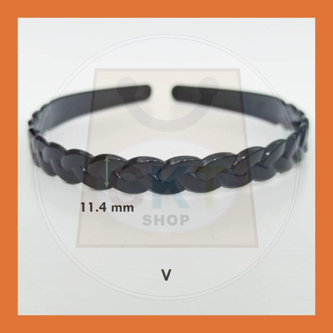 Hairband Plastic Black Headband Cekak Rambut Hitam Hair Band Female Male Unisex Black Hitam Premium Plastic Casual Daily Retro