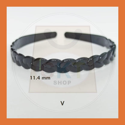 Hairband Plastic Black Headband Cekak Rambut Hitam Hair Band Female Male Unisex Black Hitam Premium Plastic Casual Daily Retro