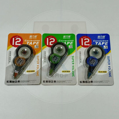 Long Length Economy 7mx5mm ZLX-802 Correction Tape ZLX802 7m x 5mm Anti Break Smooth