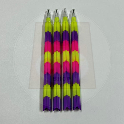 [READY STOCK] 2.0mm 4PCs Non-sharpening Bullet pencil Swap Building Block Pencils Colorful Children Pencils Swap Writing Kids