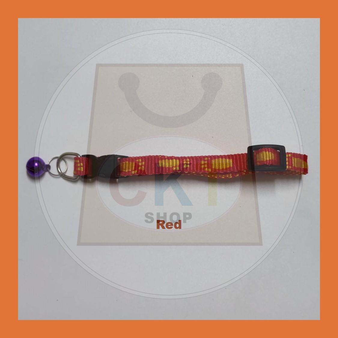 [READY STOCK] Adjustable Pet Collar With Bell Safety Buckle Adjustable Kitten Puppy Collar Neck Accessories