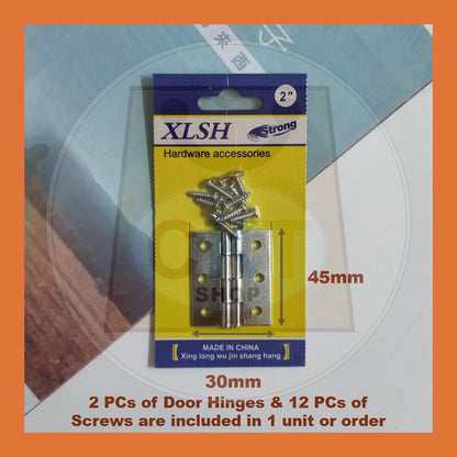 Stainless Steel Door Hinge Ensel Pintu Kayu Plastik Stainless Steel Hinges 2's