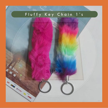 Cute Long Pom Pom Fluffy Keychain Women Faux Mink Fur Key Chain Bag Charms Pendant Tassel Fluffy Car Key Ring Accessories Berbuluh Pelangi